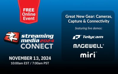 Free Virtual Event: Great New Gear – Cameras, Capture & Connectivity