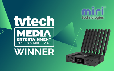 Miri X510 Dual-Cellular Bonding Router Wins 2025 “Best in Market” Award for Media & Entertainment Technology